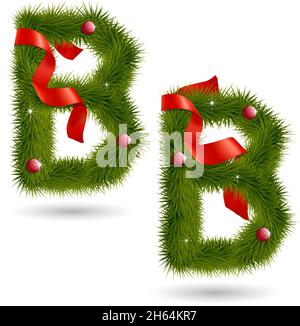 Creative design of Christmas-related decorative alphabet for multipurpose use Stock Vector