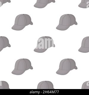 Color pattern hats sherlock holmes, beautiful caps in white background. Caps pattern consisting of collection hats sherlock holmes for wearing. Patter Stock Vector