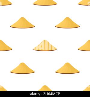 Colored pattern asian conical hats, beautiful caps in white background. Caps pattern consisting of collection asian conical hats for wearing. Pattern Stock Vector