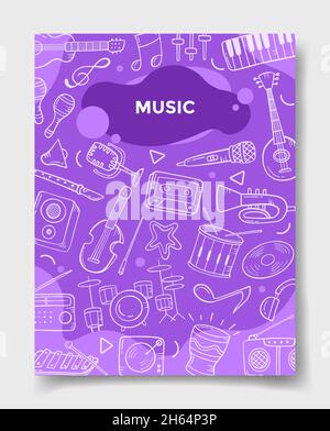 vector concert banner with speaker Stock Photo - Alamy