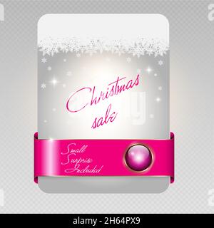 Vector illustration of Christmas sale cards Stock Vector
