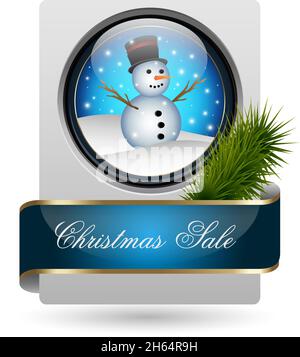 Vector illustration of Christmas sale cards Stock Vector