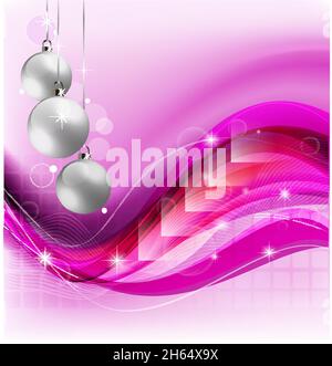 Illustration of a creative christmas background with abstract elements and embellishment Stock Vector