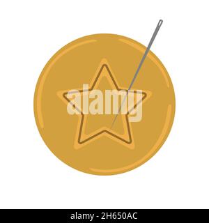 a candy circle with a star in the middle. The squid game. vector Stock Vector