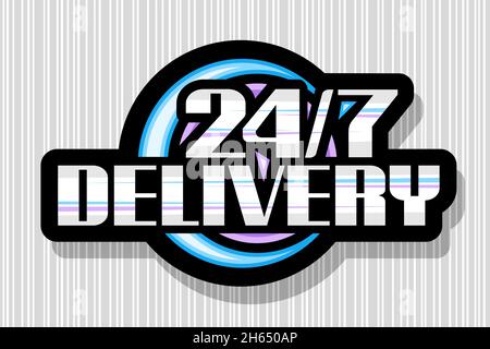 Premium Vector | 24x7 service logo design everyday vector file