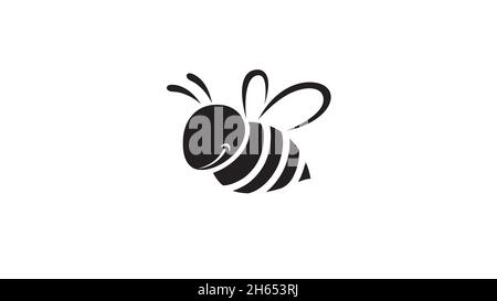Creative Bee Abstract Logo Design Vector Symbol Icon Design Illustration Stock Photo