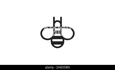 Creative Bee Insect Abstract B Letter Logo Vector Symbol Icon Design Illustration Stock Vector