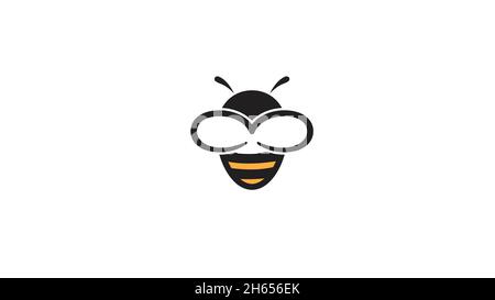 Creative Bee Abstract Logo Design Vector Stock Vector