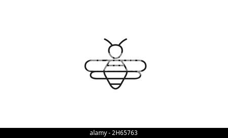 Creative Bee Lines Logo Design Vector Symbol Icon Design Illustration Stock Vector