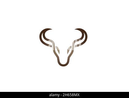 Creative Bull Head Logo Design Vector Stock Vector