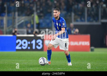 Jorginho (Italy)  during the FIFA World Cup Qatar 2022 Group C qualification football match between Italy and Switzerland at the Olimpico stadium in R Stock Photo