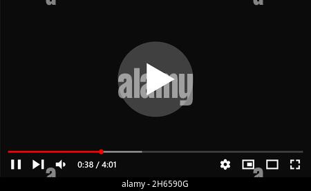 Video player elements mockup template. Video interface design template ...