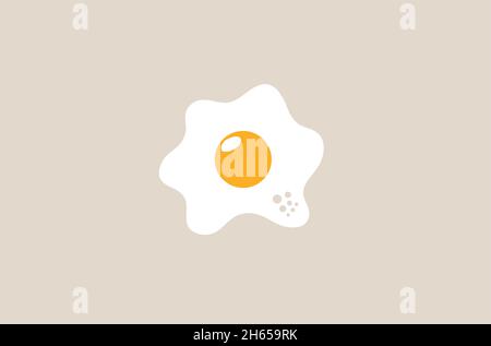 Creative Fried Egg Meal Logo Design Vector Symbol Illustration Stock Vector