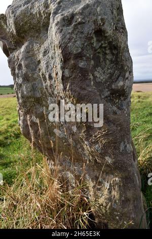 Duddo Five Stones early Bronze Age stone circle in Northumberland, UK Stock Photo