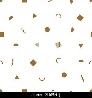 Seamless geometric flat abstract pattern. Background with tiny shapes. Hipster vector print Stock Vector