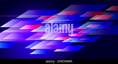 Sporty dynamic bright abstract background. Blue fashion backdrop with geometric shapes. Template for  invitation. Vector art Stock Vector