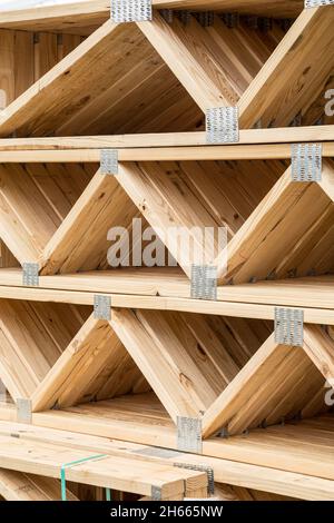Prefab Wood Building Components Stock Photo - Alamy