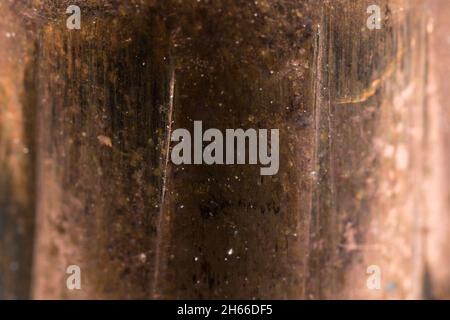 Macro of rifling on bullet Stock Photo