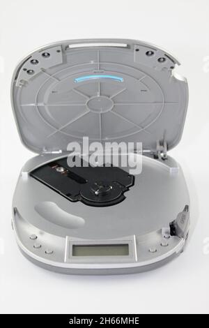 Open CD player isolated on a white background Stock Photo