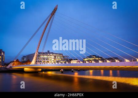 The Samuel Beckett Bridge, Dublin Stock Photo