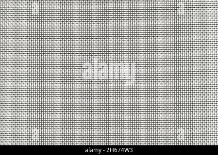 Background made from a macro photo of a fine metal mesh used for water filtration, isolated on a white background. Stock Photo