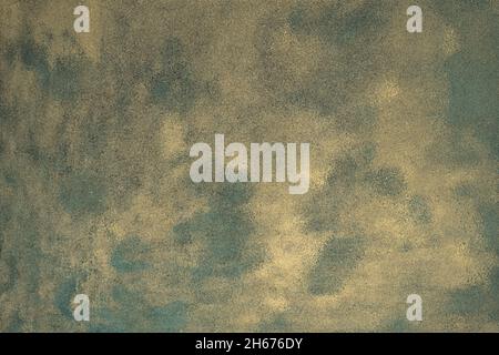 Expressive creative abstract structural yellow cyan grunge textured background Stock Photo