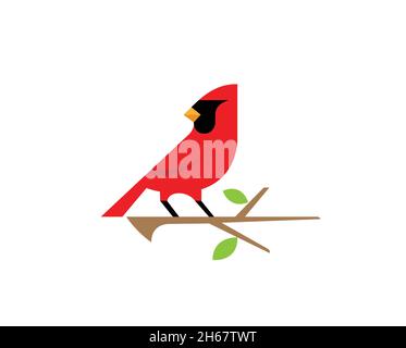 Cardinal Bird Logo Symbol Vector Design Illustration Stock Vector