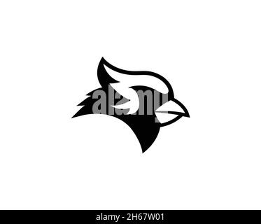 creative black cardinal head logo Vector Symbol Icon Design Illustration Stock Vector