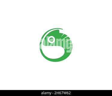 creative abstract chameleon logo Vector Symbol Icon Design Illustration Stock Vector