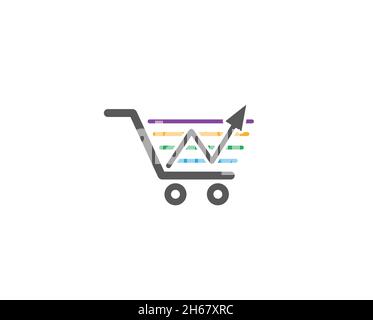 Creative Cart Arrow Finance Logo Vector Symbol Icon Design Illustration Stock Vector