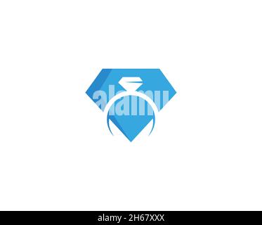 creative diamond ring logo Vector Symbol Icon Design Illustration Stock Vector
