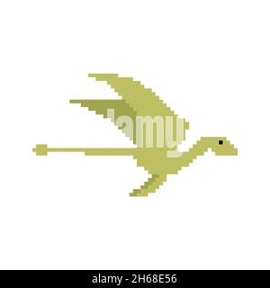 Personagens Dinossauro Pixel Pixel Bit Arte Jogo Dino Animais Dryosaurus  imagem vetorial de Seamartini© 659236064