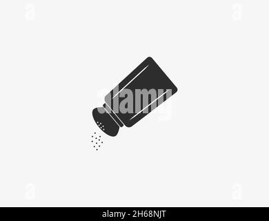 Vector illustration. Flat design. Pepper salt shaker icon Stock Vector