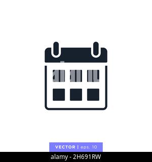 Calendar icon vector stock illustration design template. Vector eps 10. Stock Vector