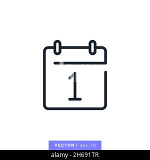 Calendar icon vector stock illustration design template. Vector eps 10. Stock Vector