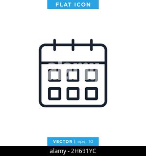 Calendar icon vector stock illustration design template. Vector eps 10. Stock Vector