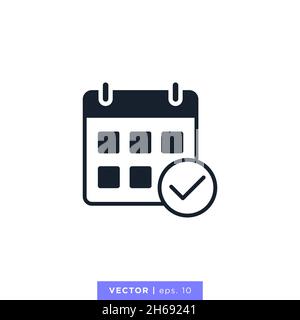 Calendar icon vector stock illustration design template. Vector eps 10. Stock Vector