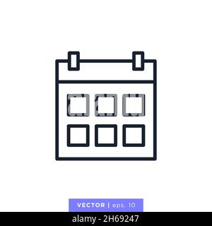 Calendar icon vector stock illustration design template. Vector eps 10. Stock Vector
