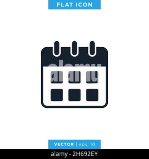 Calendar icon vector stock illustration design template. Vector eps 10. Stock Vector