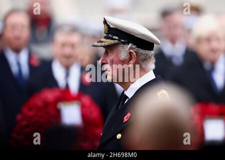 Britain's Prince Charles attends the annual National Service of Remembrance in Whitehall, London, Britain, November 14, 2021. REUTERS/Henry Nicholls