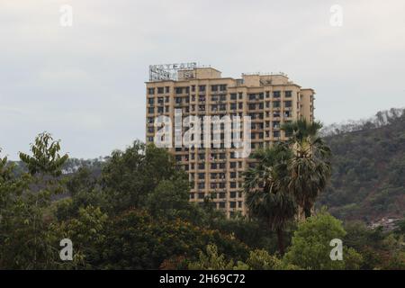 Mumbai, Maharashtra, India, November 13 2021: Mayfair hillcrust apartment building at Vikhroli, Mumbai. Stock Photo