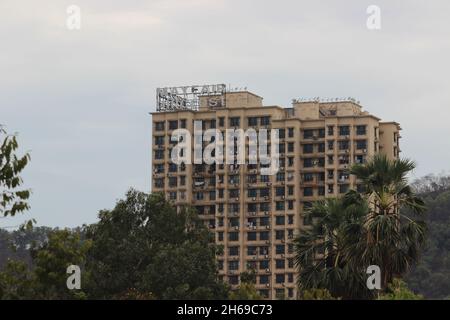 Mumbai, Maharashtra, India, November 13 2021: Mayfair hillcrust apartment building at Vikhroli, Mumbai. Stock Photo