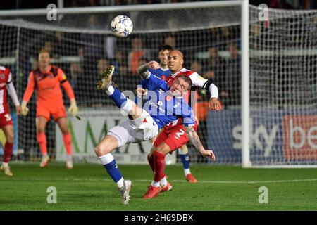 EXETER, GBR. NOV 13TH Oldham Athletic's Nicky Adams during the Sky Bet League 2 match between Exeter City and Oldham Athletic at St James' Park, Exeter on Saturday 13th November 2021. (Credit: Eddie Garvey | MI News) Stock Photo