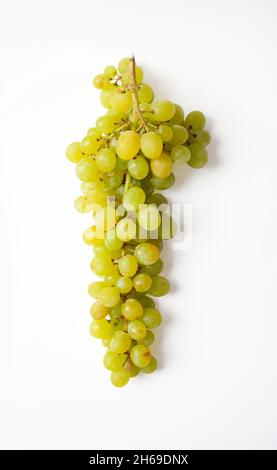 Bunch of ripe sultana grape isolated on white background Stock Photo