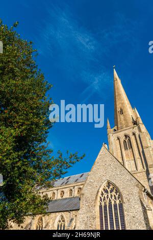 snettisham church, st marys church snettisham, norfolk church, snettisham norfolk, snettisham village church, st marys church snettisham norfolk uk Stock Photo