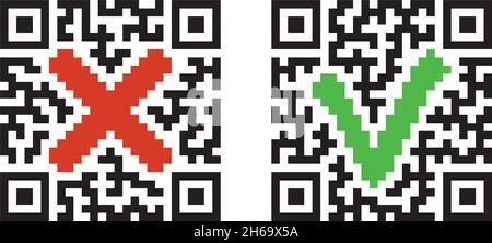 Sticker for Covid-19 Certificate QR-Code control. Vector sign. Stock Vector