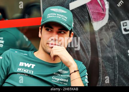 Sao Paulo, Brazil. 14th Nov, 2021. Lance Stroll (CDN) Aston Martin F1 Team. 14.11.2021. Formula 1 World Championship, Rd 19, Brazilian Grand Prix, Sao Paulo, Brazil, Race Day. Photo credit should read: XPB/Press Association Images. Credit: XPB Images Ltd/Alamy Live News Stock Photo