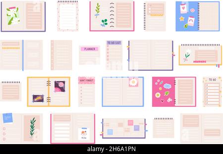 Funny planners stickers. Scrapbook sticker, planner print and cute journal  card illustration vector set Stock Vector Image & Art - Alamy