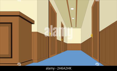 House Interior Corridor Vector Stock Vector