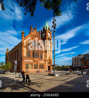 The Guildhall in Derry City in County Londonderry, Northern Ireland Stock Photo